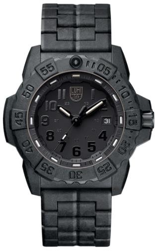 Luminox Men'S Navy Seal 3500 Series Black Carbon Bracelet Black Dial Quartz Analog Watch