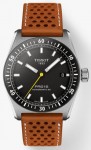 Tissot PR516 Powermatic 80 with Black Dial and Leather Strap