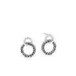 STERLING SILVER HAMMERED INTERLOCKING EARRINGS