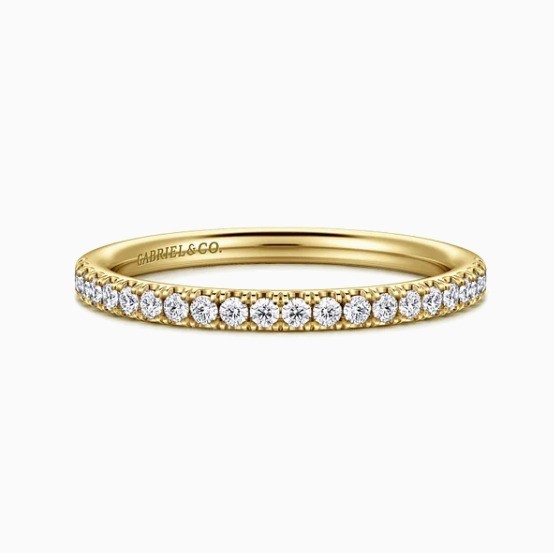 14K YELLOW GOLD DIAMOND BAND