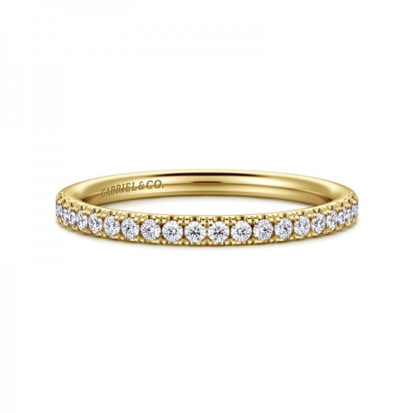 14K YELLOW GOLD DIAMOND BAND