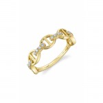 14K YELLOW GOLD DIAMOND LADIES RING