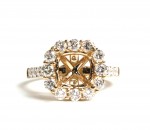 14K YELLOW GOLD DIAMOND ENGAGEMENT RING MOUNTING