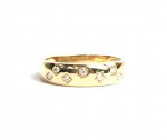 14K YELLOW GOLD FLUSH SET DIAMOND BAND