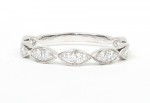 14K White Gold .30Ctw Diamond Stackable Band (14 Diamonds)