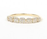 14K Yellow Gold .25Ctw Diamond Stackable Band Cluster (63 Diamonds)