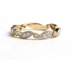 14K YELLOW GOLD DIAMOND STACKABLE BAND