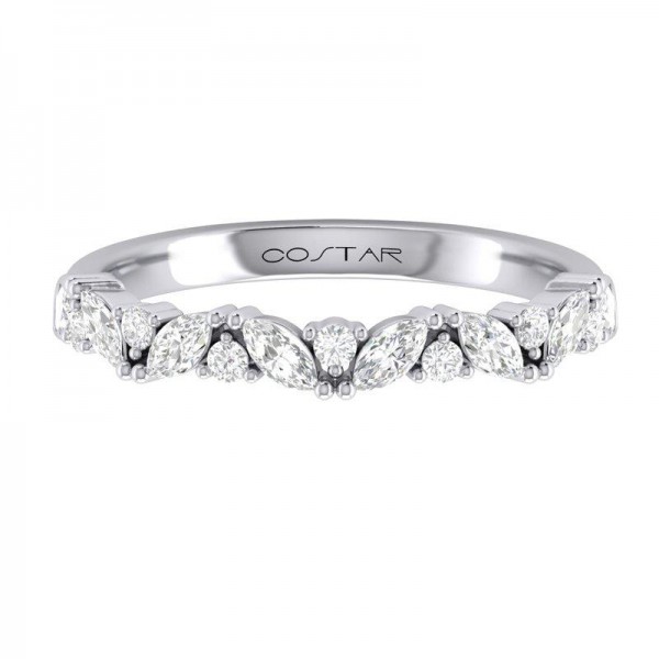 14K WHITE GOLD DIAMOND STACKABLE BAND