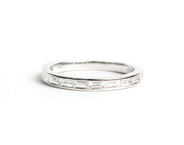 14K WHITE GOLD BAGUETTE CHANNEL SET BAND