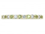 14K YELLOW GOLD DIAMOND AND PERIDOT BAND