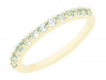 14K YELLOW GOLD BLUE TOPAZ BAND