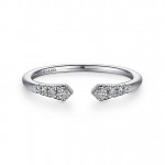 14K WHITE GOLD DIAMOND SPLIT STACKABLE RING