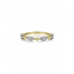 14K YELLOW GOLD DIAMOND STACKABLE BAND