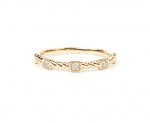 14K YELLOW GOLD DIAMOND STACKABLE RING