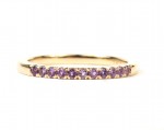 14K YELLOW GOLD 1.5MM AMETHYST STACKABLE RING