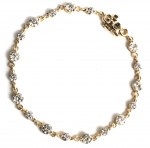 14K YELLOW GOLD DIAMOND CHAIN BRACELET