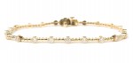 14K YELLOW GOLD DIAMOND BEZEL BRACELET