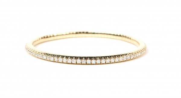 14K YELLOW GOLD DIAMOND STRETCH TENNIS BRACELET