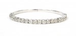 14K WHITE GOLD DIAMOND FLEXIBLE BANGLE BRACELET