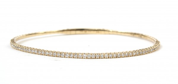 14K YELLOW GOLD DIAMOND FLEXIBLE BRACELET