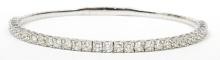 14K WHITE GOLD DIAMOND FLEXIBLE BANGLE BRACELET