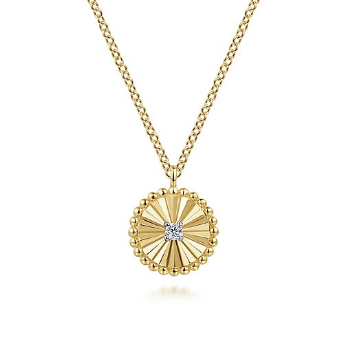 14K YELLOW AND WHITE GOLD STARBUST DIAMOND BUJUKAN NECKLACE