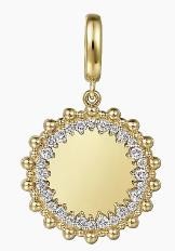 14K YELLOW GOLD DIAMOND BUJUKAN MEDALLION