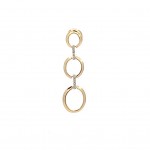 14K YELLOW GOLD TRIPLE OVAL DIAMOND PENDANT