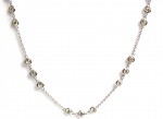 14K WHITE GOLD DIAMOND STATON NECKLACE