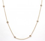 14K YELLOW GOLD DIAMOND STATION NECKLACE