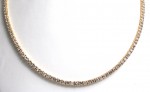 14K YELLOW GOLD 10.69CTW DIAMOND RIVIERA NECKLACE