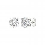 LAB GROWN DIAMOND 14K WHITE GOLD STUD EARRINGS 4.00CTW