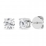 LAB GROWN DIAMOND 14K WHITE GOLD STUD EARRINGS 1.54CTW