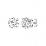 LAB GROWN DIAMOND 14K WHITE GOLD STUD EARRINGS 5.02CTW