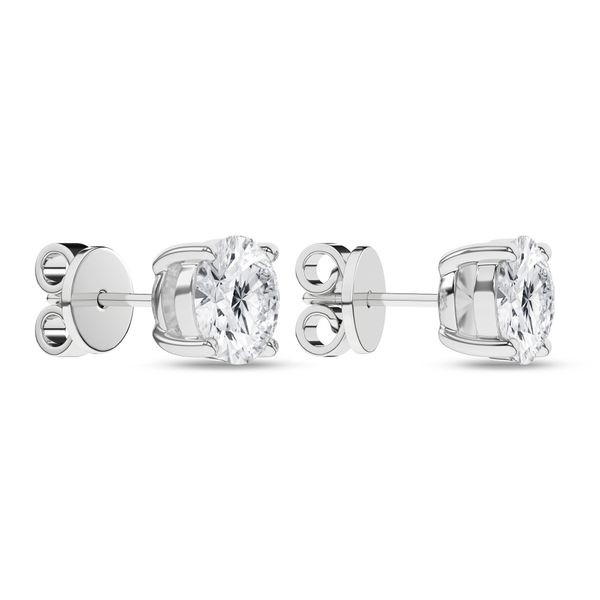 LAB GROWN 14K WHITE GOLD STUD EARRINGS 3 CTW