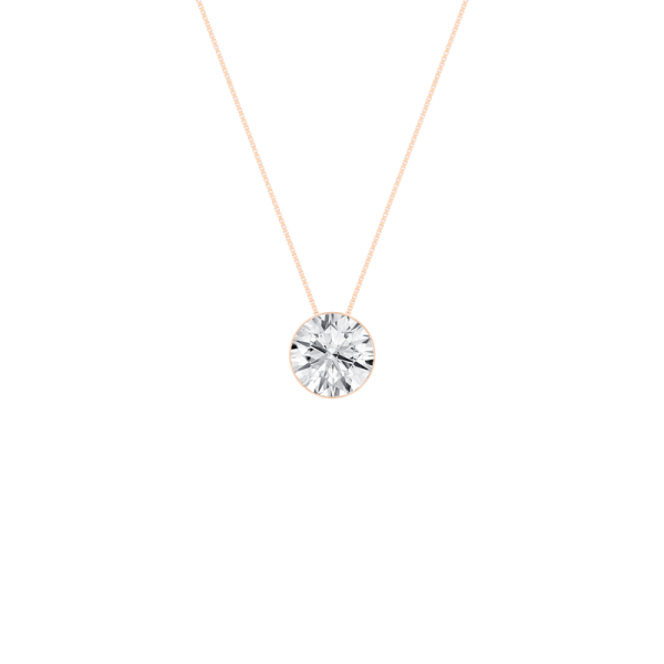 LAB GROWN DIAMOND SEAMLESS SET SOLITAIRE PENDANT