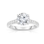 14K  WHITE GOLD LAB GROWN DIAMOND ENGAGMENT RING