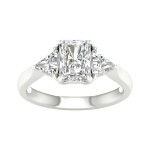 LAB GROWN DIAMOND 14K WHITE GOLD 3 STONE ENGAGEMENT RING 2.71CTW