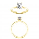 LAB GROWN DIAMOND 14K YELLOW GOLD HIDDEN HALO ENGAGEMENT RING 2.60CTW