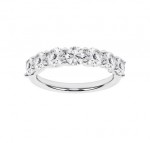 LAB GROWN  DIAMOND 14K WHITE GOLD 7 STONE BAND 2.00CTW