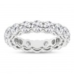 LAB GROWN  DIAMOND 14K WHITE GOLD ETERNITY BAND 5.28CTW