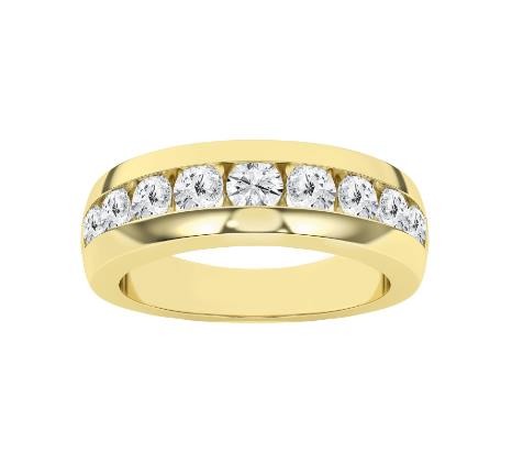 LAB GROWN DIAMOND 14K YELLOW GOLD GENTLEMEN'S BAND 1.50CTW