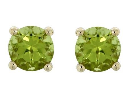 14K YELLOW GOLD PERIDOT EARRINGS