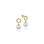 14K YELLOW GOLD BUJUKAN PEARL DROP EARRINGS