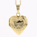 14K GOLD FILLED ENGRAVED HEART LOCKET