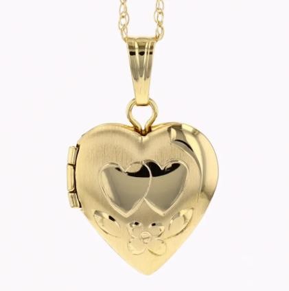 14K GOLD FILLED ENGRAVED HEART LOCKET