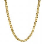 GOLD ION PLATED STAINLESS STEEL KING LINK CHAIN