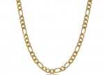 GOLD PLATED STAINLESS STEEL 22IN FIGARO CHAIN