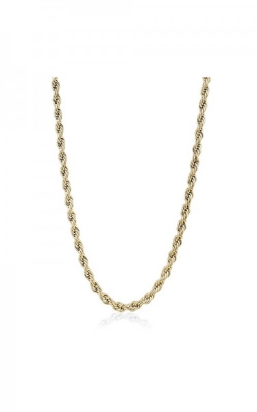 STAINLESS STEEL GOLD PLATE ROPE CHAIN