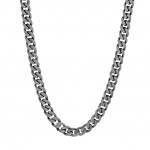 STAINLESS STEEL GUNMETAL GRAY MATTE CURB LINK CHAIN